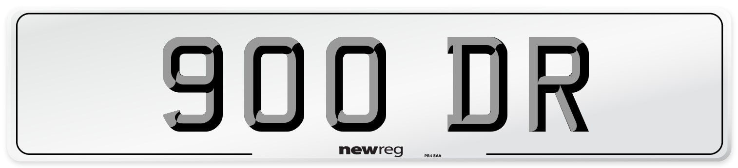 900 DR Number Plate from New Reg